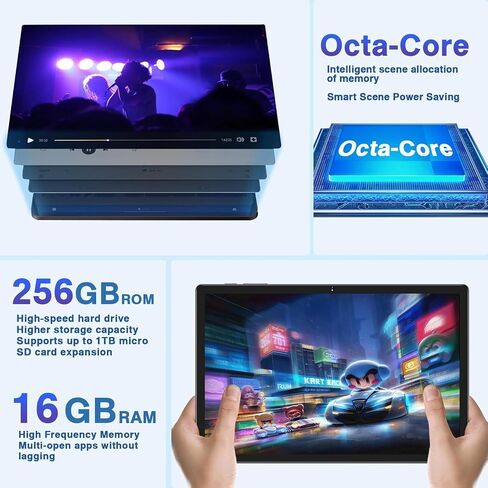 YESTEL 11 Inch Android 13 Tablet, 16GB+256GB, 8600mAh, 2K Display 2000x1200 in Kuwait