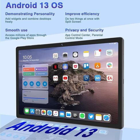 YESTEL 11 Inch Android 13 Tablet, 16GB+256GB, 8600mAh, 2K Display 2000x1200 in Kuwait