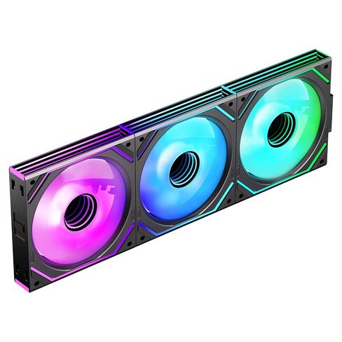 3 Packs Interstellar V2RS 120mm ARGB PC Fans_Black Reverse in Kuwait