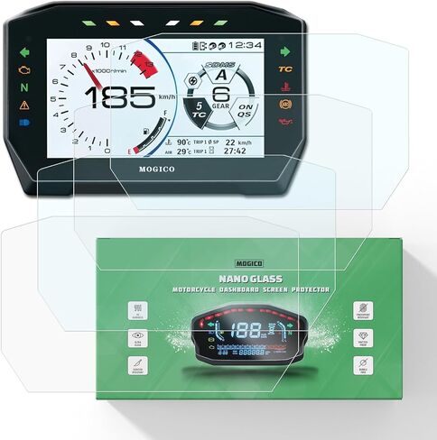 Motorcycle Accessories Nano Glass Dashboard Screen Protector Kit for Suzuki GSX-S1000GT 2022+ | GSX-S1000GX 2024+ (2 x Ultra Clear & 2 x Anti Glare) in Kuwait