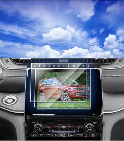 2pcs 2025 Jeep Grand Cherokee L Laredo/Altitude(X) Screen Protector for 2021 2022 2023 2024 2025 Grand Cherokee L 8.4Inch Radio Screen Protector 2025 Grand Cherokee L Accessories in Kuwait