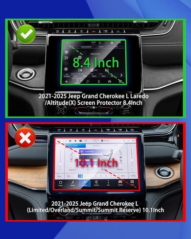 2pcs 2025 Jeep Grand Cherokee L Laredo/Altitude(X) Screen Protector for 2021 2022 2023 2024 2025 Grand Cherokee L 8.4Inch Radio Screen Protector 2025 Grand Cherokee L Accessories in Kuwait