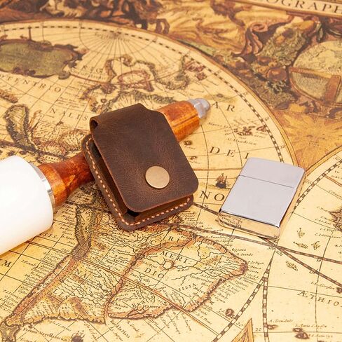 Personalized Leather Lighter Case, Handmade Leather Lighter Case for Men, for Leather Zippo Cover, Engraved Leather Lighter Holder Belt Case, Birthday Gift for Him or Her in Saudi Arabia