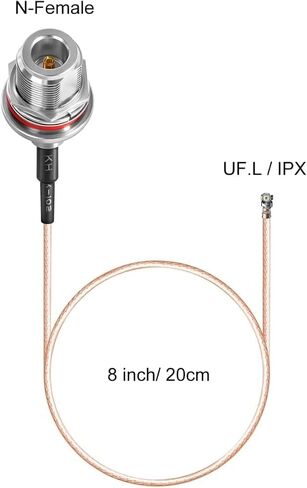 Omni Meshtastic 915MHz Lora Antenna with N Male Connector & IPEX/u.fl Adapter Cable for Meshtastic LoRa HaLow Application Solar Node/Repeaters/Devices, Slinkdsco in Kuwait