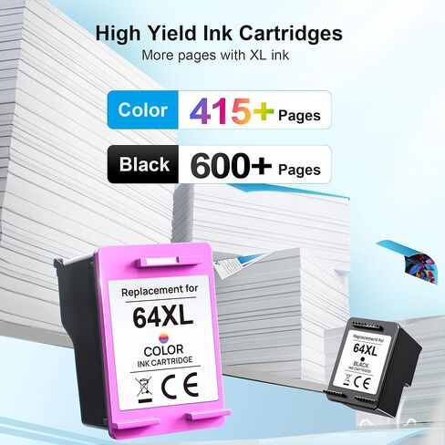 64XL Ink Cartridge Replacement for HP Ink 64 HP 64 Ink for HP 64XL Ink Cartridge Combo Pack Works with Envy Photo 7855 7858 6252 6255 7800 7100 7155 7158 Tango Series Printer (2 Pack) in Saudi Arabia