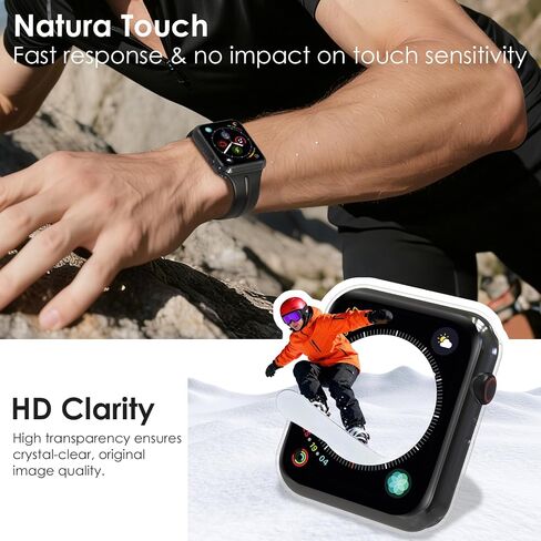 4-Pack Screen Protectors Compatible with Apple Watch Series SE/6/5/4 44mm, Full Protective Soft TPU Screen Bumper Cover Case Repacement for iWatch 44mm - Clear in Saudi Arabia