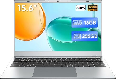 2026 Lightweight15.6" Laptop 16GB RAM 256GB SSD for Work School Home,Silver in Kuwait