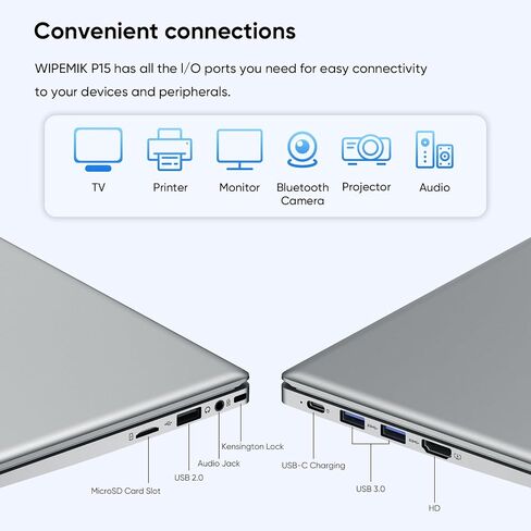 2026 Lightweight15.6" Laptop 16GB RAM 256GB SSD for Work School Home,Silver in Kuwait