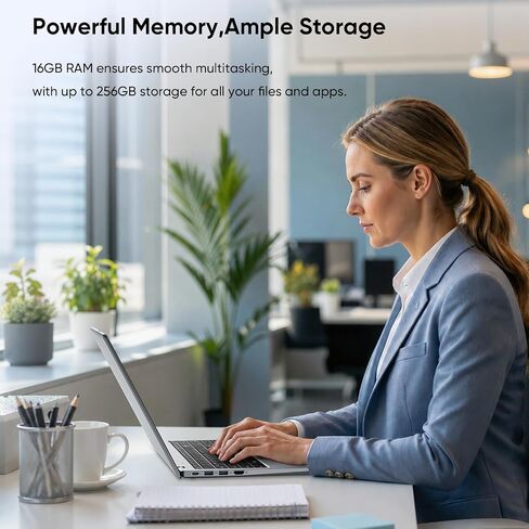 2026 Lightweight15.6" Laptop 16GB RAM 256GB SSD for Work School Home,Silver in Kuwait