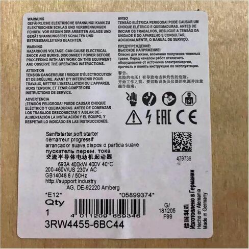 SMOCONE 1 Pcs 3RW4455-6BC44 New in Box 3RW44556BC44 Expediated in Kuwait