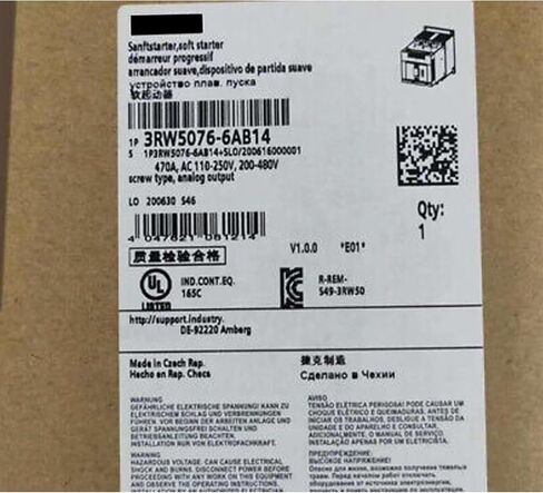 SMOCONE 1 Pcs 3RW5076-6AB14 New in Box 3RW50766AB14 Expediated in Kuwait