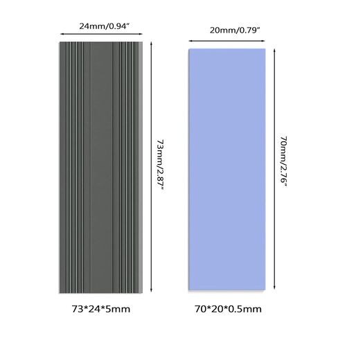 for M.2 Hard Disk Heatsink Heat Radiator Cooler with Silicone Thermal Pads for M2 NVME 2280 PCIE SSD Thermal Cooling Pad for Laptop in Kuwait