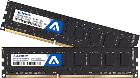 Acclamator DDR3 RAM 16GB (2x8GB) 1600MHz (PC3-12800) CL11 1.5V UDIMM in Kuwait