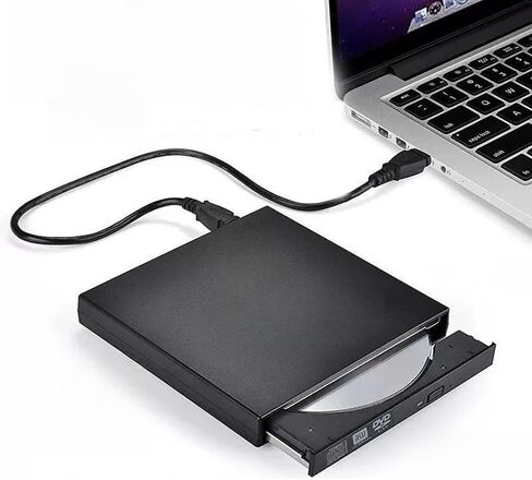 USB Portable External DVD Optical Drive, External Disc Drive Box Compatible with Laptops and Desktop Computers，USB2.0 Read-only Drive in Kuwait