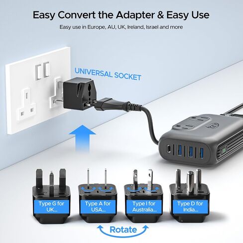 220V to 110V Converter, Key Power 230-Watt Step Down Voltage Converter in Kuwait
