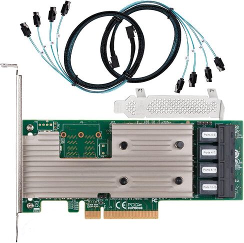 SAS HBA Card Compatible with LSI 9305-16i IT Mode 16-Port with SATA Cables in Kuwait