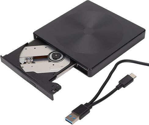Cuifati Dual Interface External DVD Drive USB 3.0 Type C CD Burner with 5Gbps Stable Transmission for Laptop PC OS X in Kuwait