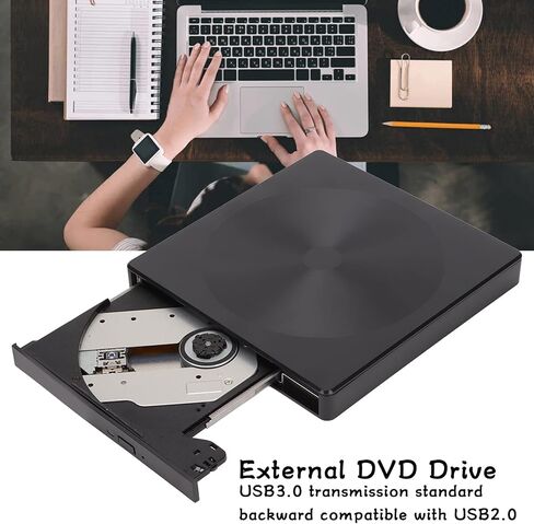 Cuifati Dual Interface External DVD Drive USB 3.0 Type C CD Burner with 5Gbps Stable Transmission for Laptop PC OS X in Kuwait