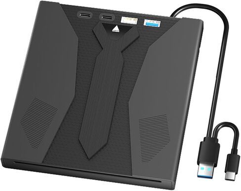 USB3.0 & Type C External Optical Drive, Slot Loading Design, 5Gbps High-Speed for Laptops Tablets PCs External Disc/disc Burners in Kuwait