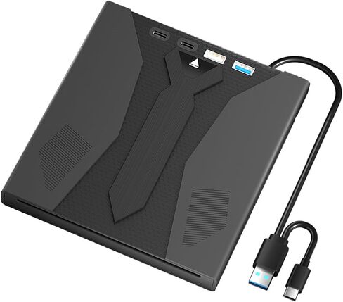 USB3.0 & Type C External Optical Drive, Slot Loading Design, 5Gbps High-Speed for Laptops Tablets PCs External Disc/disc Burners in Kuwait