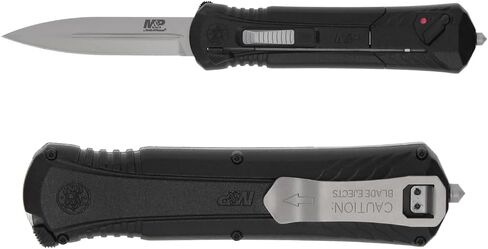 Smith & Wesson M&P Spear Point Satin Knife with 3.5" AUS-8 Steel Blade, Aluminum Handle, Glass Breaker for Tactical, EDC in Saudi Arabia
