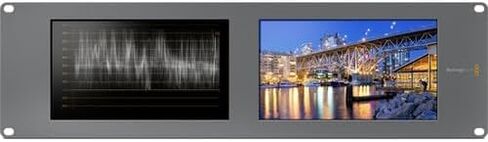 ELECTRONICS BASKET Black Magic Design SmartScope Duo 4K Rack-Mounted Dual 6G-SDI Monitors (HDL-SMTWSCOPEDUO4K2) + Cleaning Kit + 2 x Ethernet Cable + More (6pc Bundle) in Kuwait