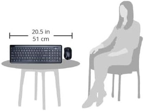 Digital Innovations Micro Innovations Wireless Keyboard + EasyGlide Mouse (4270100), One Color, One Size in Kuwait