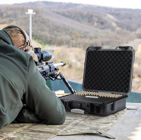 Kinghardcase 214 Round .308/6.5 Ammo Storage Case with Desiccant, Waterproof Hard Shell Ammo case for 6.5 Creedmoor/6.5 Grendel/6.5×47 Lapua/6.5×52 Carcano/.308 Ammo Storage Box & Transport in Kuwait