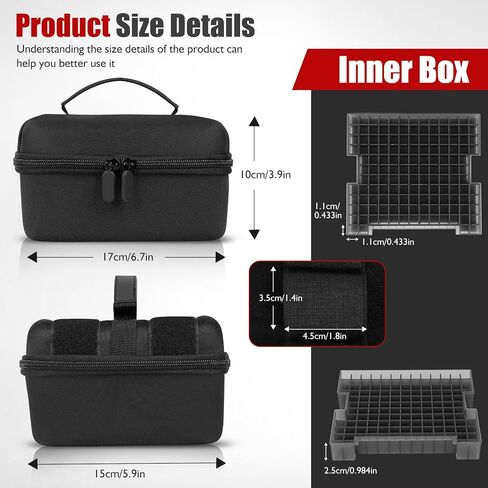 Portable Ammo Storage Case for 4 Magazines & 282 Rounds. Ammo Organiser Compatible with 9mm Luger, 380 ACP, 30 Luger, 32 S&W, 9mm Makarov. in Kuwait