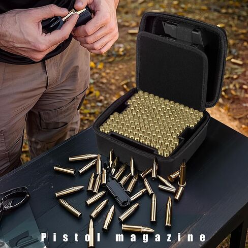 Portable Ammo Storage Case for 4 Magazines & 282 Rounds. Ammo Organiser Compatible with 9mm Luger, 380 ACP, 30 Luger, 32 S&W, 9mm Makarov. in Kuwait