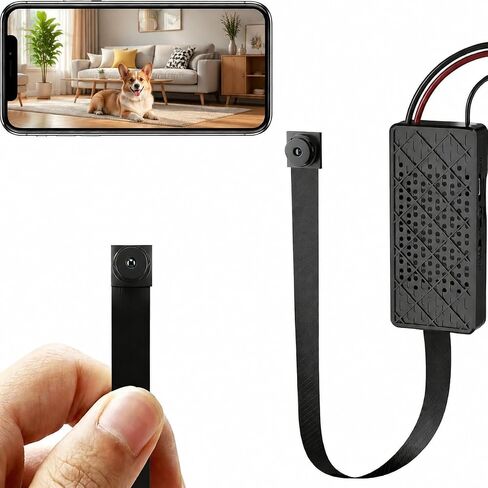 1080P HD Compact Mini Wireless Security Camera, DIY Portable Indoor Outdoor Surveillance Cam, Motion Detection Small Monitor Camera for Home Office in Kuwait