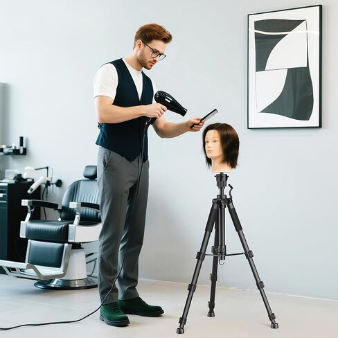 Mannequin Head Stand, 54 inch Adjustable Wig Stand Tripod with Non-Slip Base, Heavy Duty Metal Mannequin Tripod Stand for Cosmetology Hairdressing in Saudi Arabia