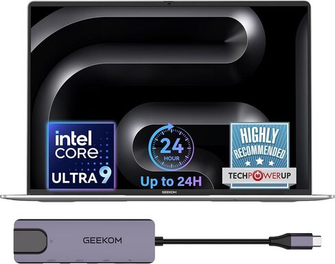 GEEKOM GeekBook M16 Laptop, Up to 24H, 55W Sustained Power Ultra 9 Notebook in Saudi Arabia