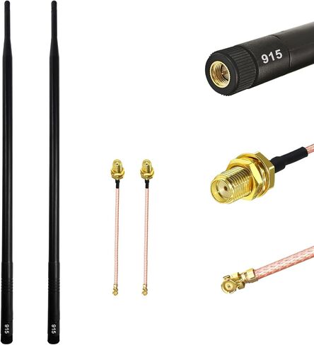 2 PCS LoRa 915MHz Antenna Set 38CM 5.8dBi High Gain Omni Directional Long Range Aerial for Meshtastic LoRa Helium LoraWAN with IPEX Pigtail in Kuwait