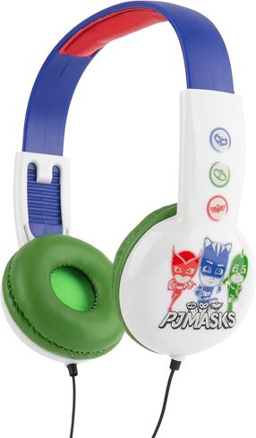 PJ Masks Kids Safe Over The Ear Headphones HP2-03120| Kids Headphones, Volume Limiter for Developing Ears, 3.5MM Stereo Jack, Recommended for Ages 3-9, by Sakar in Kuwait
