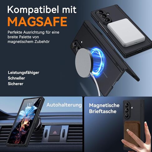 YINLAI for Samsung Galaxy Z Fold 8 Ultra Case with Screen Protector, Black in Kuwait