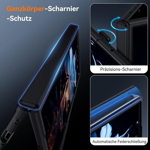 YINLAI for Samsung Galaxy Z Fold 8 Ultra Case with Screen Protector, Black in Kuwait