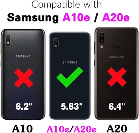 Phone Case for Samsung Galaxy A10e/A20e with Tempered Glass Screen Protector Cover and Cell Accessories Silicone Slim Thin Rugged Soft TPU Rubber Glaxay A 10e 10ae S102DL Galaxies 20e 20ae Cases Blue in Kuwait