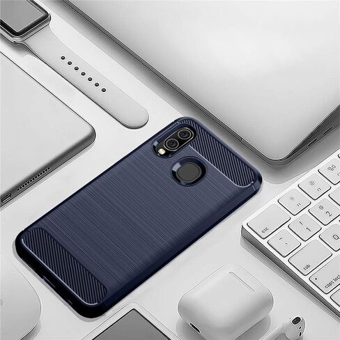 Phone Case for Samsung Galaxy A10e/A20e with Tempered Glass Screen Protector Cover and Cell Accessories Silicone Slim Thin Rugged Soft TPU Rubber Glaxay A 10e 10ae S102DL Galaxies 20e 20ae Cases Blue in Kuwait
