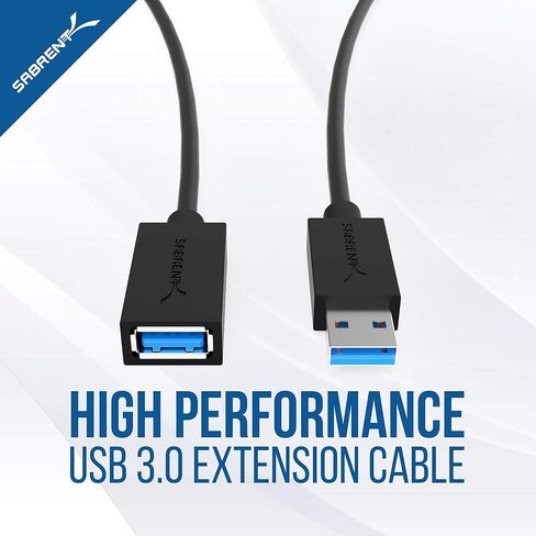 Sabrent 2.5-Inch SATA to USB 3.0 Tool-Free Clear External Hard Drive Enclosure + 22AWG 10 Feet USB 3.0 Extension Cable in Kuwait