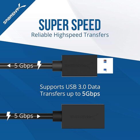 Sabrent 2.5-Inch SATA to USB 3.0 Tool-Free Clear External Hard Drive Enclosure + 22AWG 10 Feet USB 3.0 Extension Cable in Kuwait