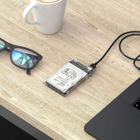 Sabrent 2.5-Inch SATA to USB 3.0 Tool-Free Clear External Hard Drive Enclosure + 22AWG 10 Feet USB 3.0 Extension Cable in Kuwait