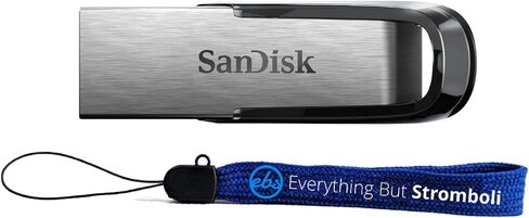 SanDisk 64GB Ultra Flair USB-A Flash Drive (SDCZ73-064G-G46) Bundle with (1) Everything But Stromboli Lanyard in Kuwait