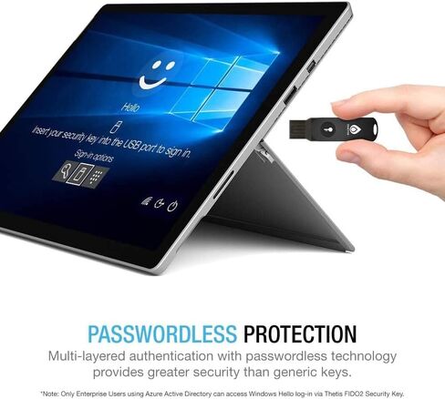 Thetis FIDO2 Security Key (USB-A, 2-Pack) - Hardware MFA & Passkey Access for Business, School ERP & Employee Accounts | Compatible with Windows, Google Workspace, Apple ID, Coinbase, Salesforce in Kuwait