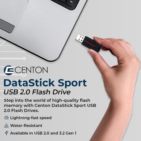 Water Resistant 32GB DataStick Sport by Centon, USB 2.0 Flash Drive Memory Stick for Storage and Backup in Kuwait