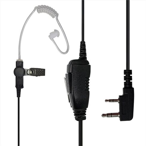 Earpiece with PTT Mic Compatible for Kenwood PKT-300 NX-320 NX-340 TK-2200 TK-3160 NX-3220 NX3320 TH-D72A TH-K20A NX-1200DV, Acoustic Tube Headset, 2 Pin Style (2.5mm+3.5mm) in Kuwait