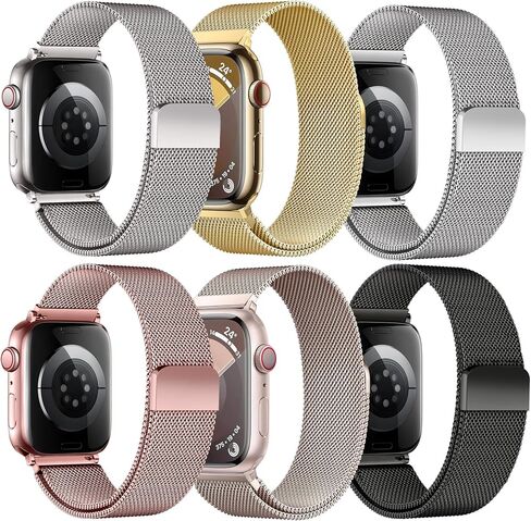 2 Pack Magnetic Bands Compatible with Apple Watch Band for Women Men in Kuwait