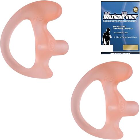 MaximalPower 2-Pack Right Medium Replacement Earmold Earbud for Kenwood/Motorola Two-Way Radios- in Kuwait