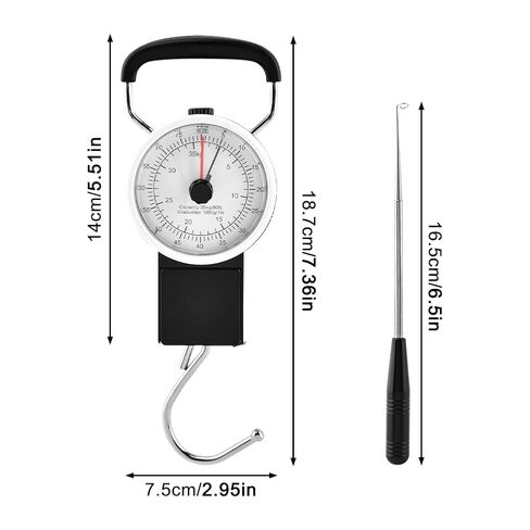 Fishing Scale,80lbs/35kg Fishing Gear with Built-in Measuring Tape,Fish Hook Remover Tool,Portable Hanging Fishings Weight Scale Luggage Scales with Hook,Fish Gifts for Men in Kuwait