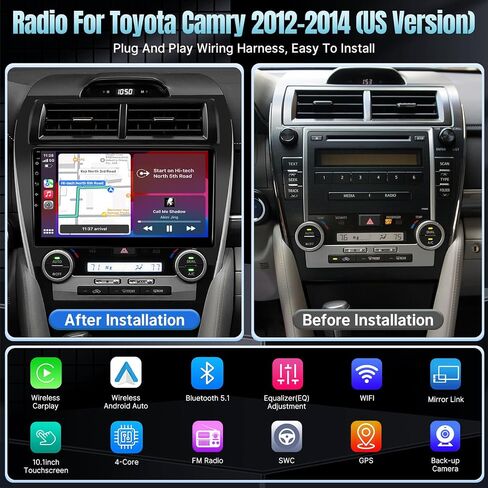 Naifay 8Core Android Car Stereo for Toyota Camry 2012 2013 2014 in Kuwait